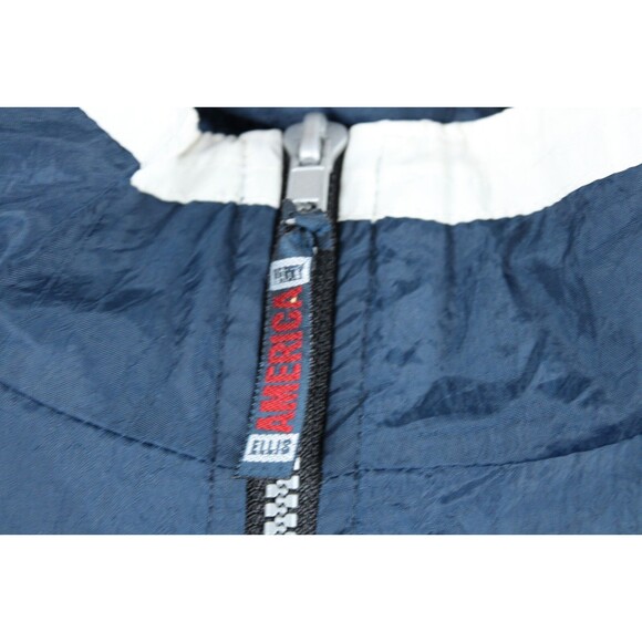 Vintage Perry Ellis America Embroidered Red White Blue Windbreaker Jacket XXL 90 - Picture 14 of 16